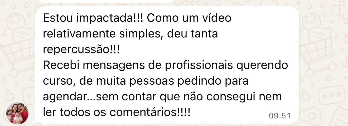 Feedback sobre repercussão de vídeo e novos agendamentos